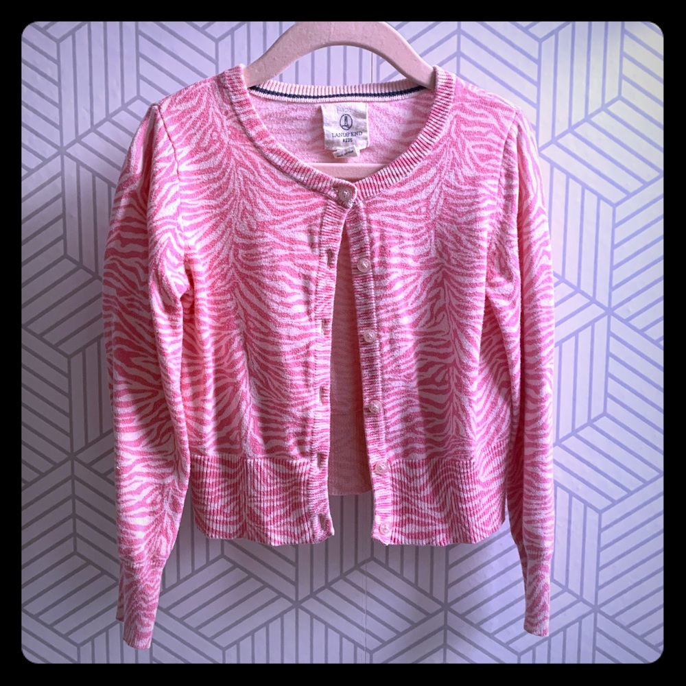 Cute pink girl's zebra sweater